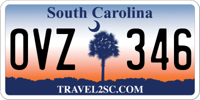 SC license plate OVZ346