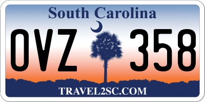 SC license plate OVZ358