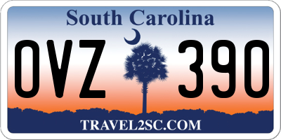 SC license plate OVZ390