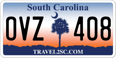 SC license plate OVZ408