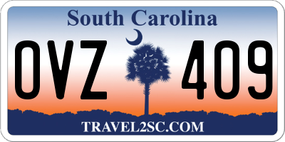 SC license plate OVZ409