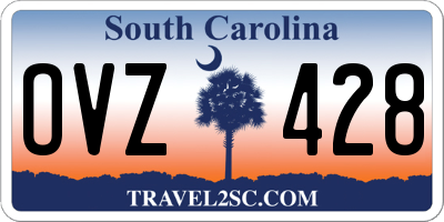 SC license plate OVZ428