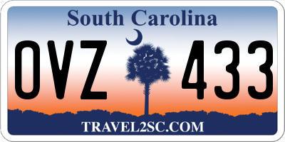 SC license plate OVZ433