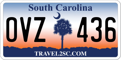 SC license plate OVZ436