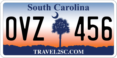 SC license plate OVZ456