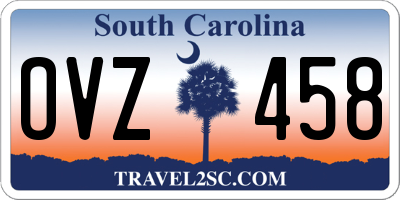 SC license plate OVZ458