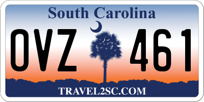 SC license plate OVZ461
