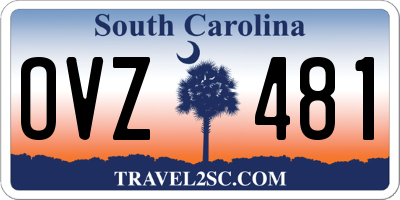 SC license plate OVZ481