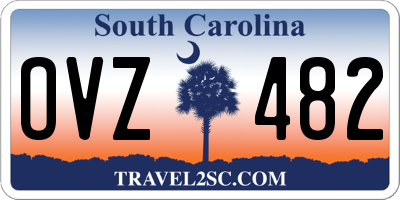 SC license plate OVZ482