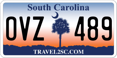 SC license plate OVZ489