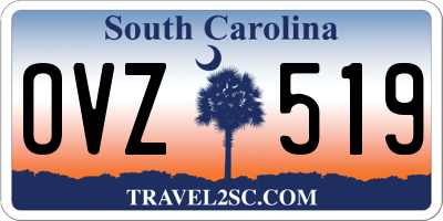 SC license plate OVZ519