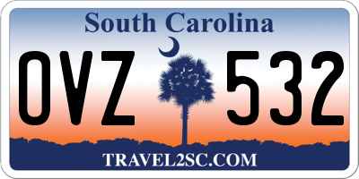 SC license plate OVZ532