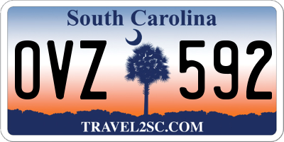 SC license plate OVZ592