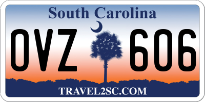 SC license plate OVZ606