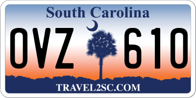SC license plate OVZ610