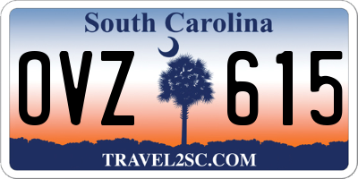 SC license plate OVZ615