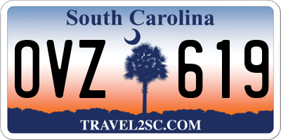 SC license plate OVZ619