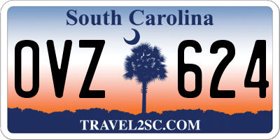 SC license plate OVZ624