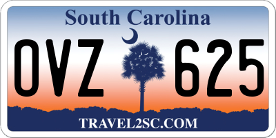 SC license plate OVZ625