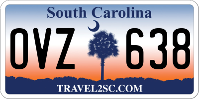 SC license plate OVZ638