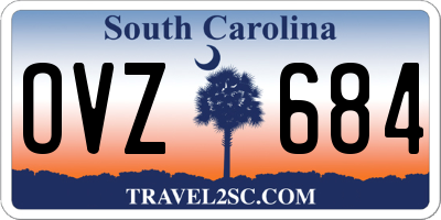 SC license plate OVZ684