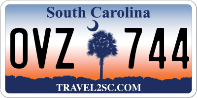 SC license plate OVZ744