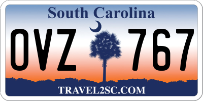 SC license plate OVZ767