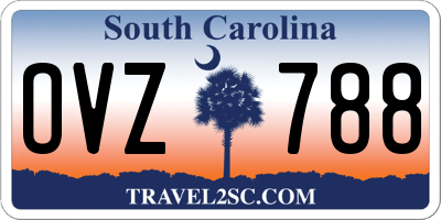 SC license plate OVZ788