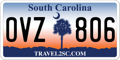 SC license plate OVZ806