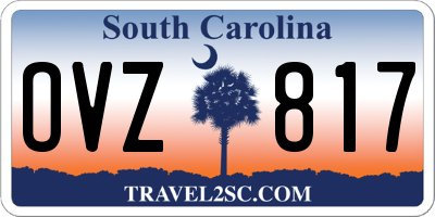 SC license plate OVZ817