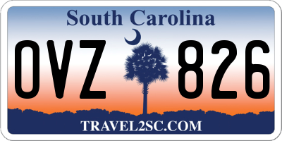 SC license plate OVZ826