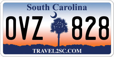 SC license plate OVZ828