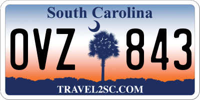SC license plate OVZ843