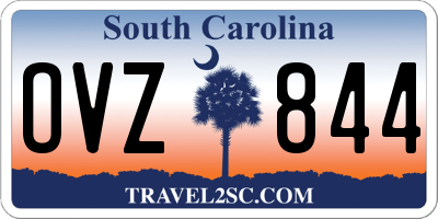 SC license plate OVZ844