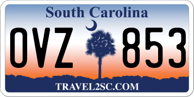 SC license plate OVZ853