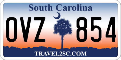 SC license plate OVZ854