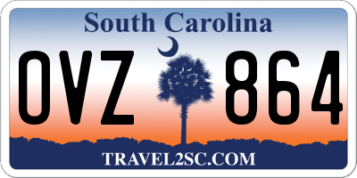 SC license plate OVZ864