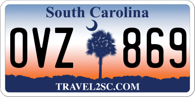 SC license plate OVZ869