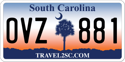 SC license plate OVZ881