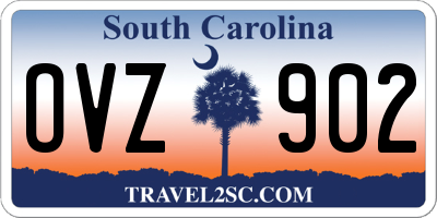 SC license plate OVZ902