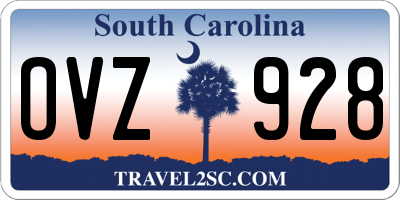 SC license plate OVZ928