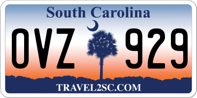 SC license plate OVZ929