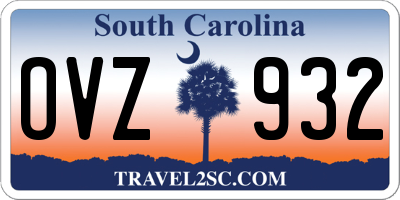 SC license plate OVZ932