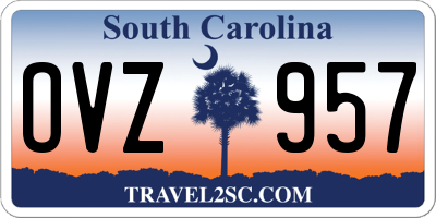 SC license plate OVZ957