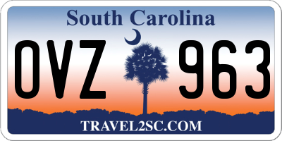 SC license plate OVZ963