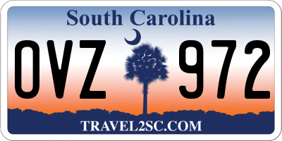 SC license plate OVZ972