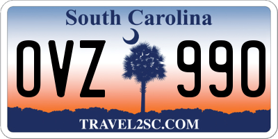 SC license plate OVZ990
