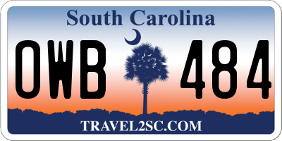SC license plate OWB484
