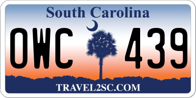 SC license plate OWC439
