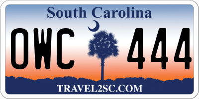 SC license plate OWC444